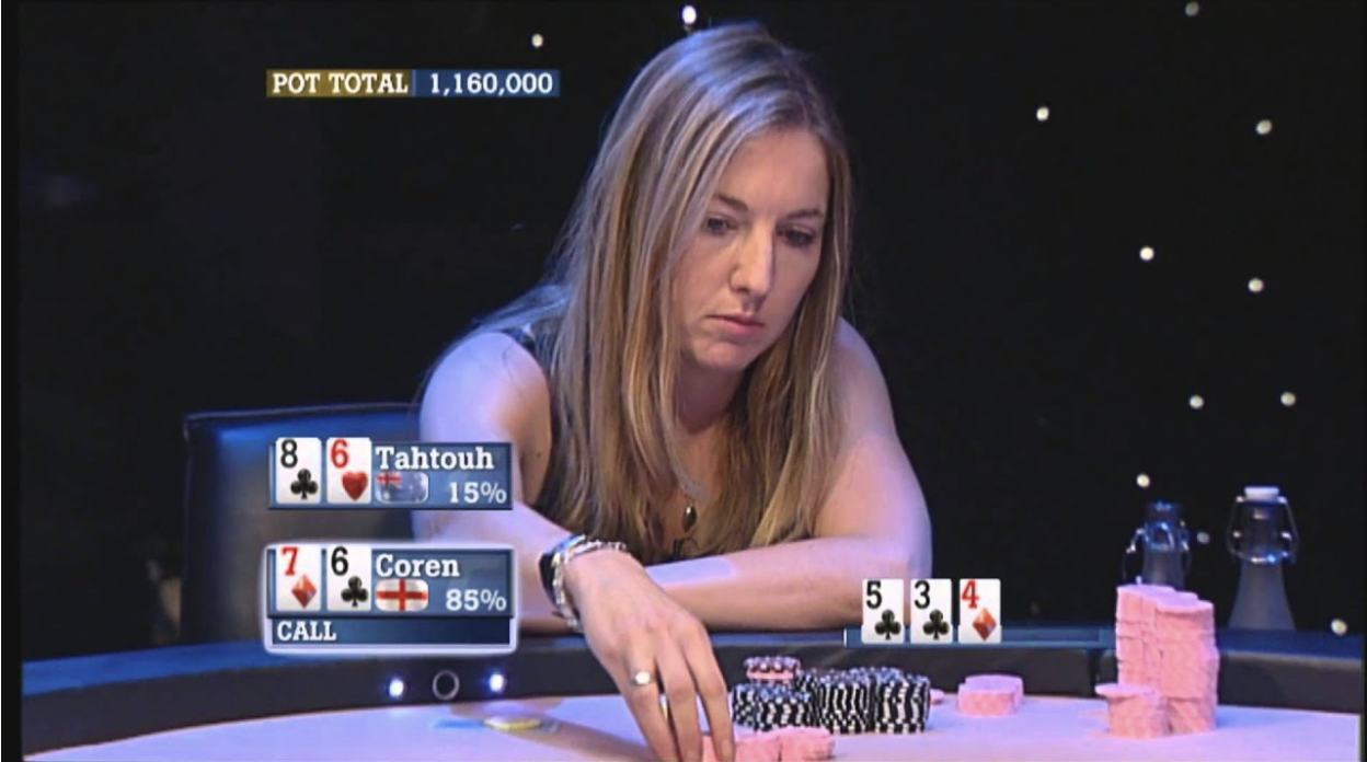 Victoria Coren Mitchell at the poker table