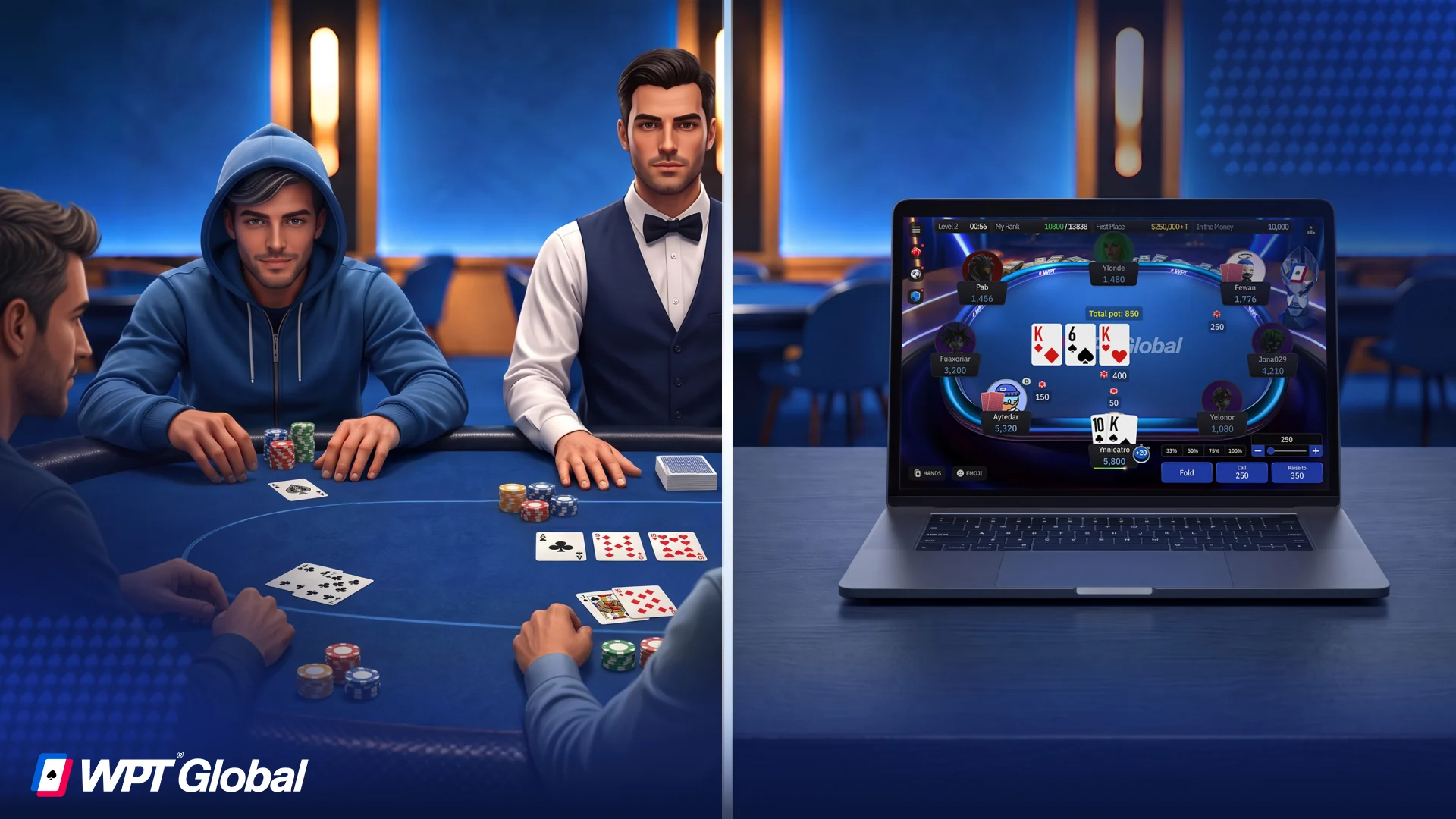 Comparison of live brick-and-mortar poker and online poker gameplay.