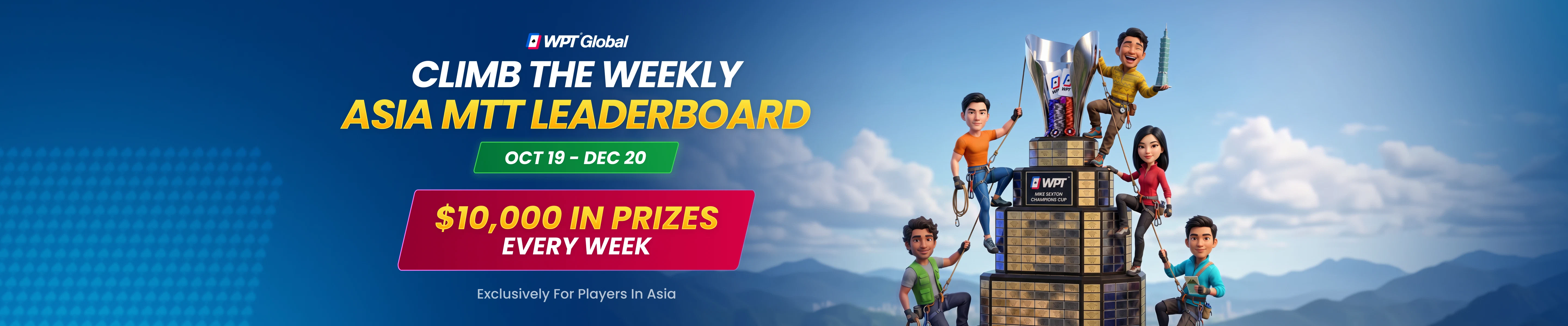 $10,000 Weekly Asia MTT Leaderboard
