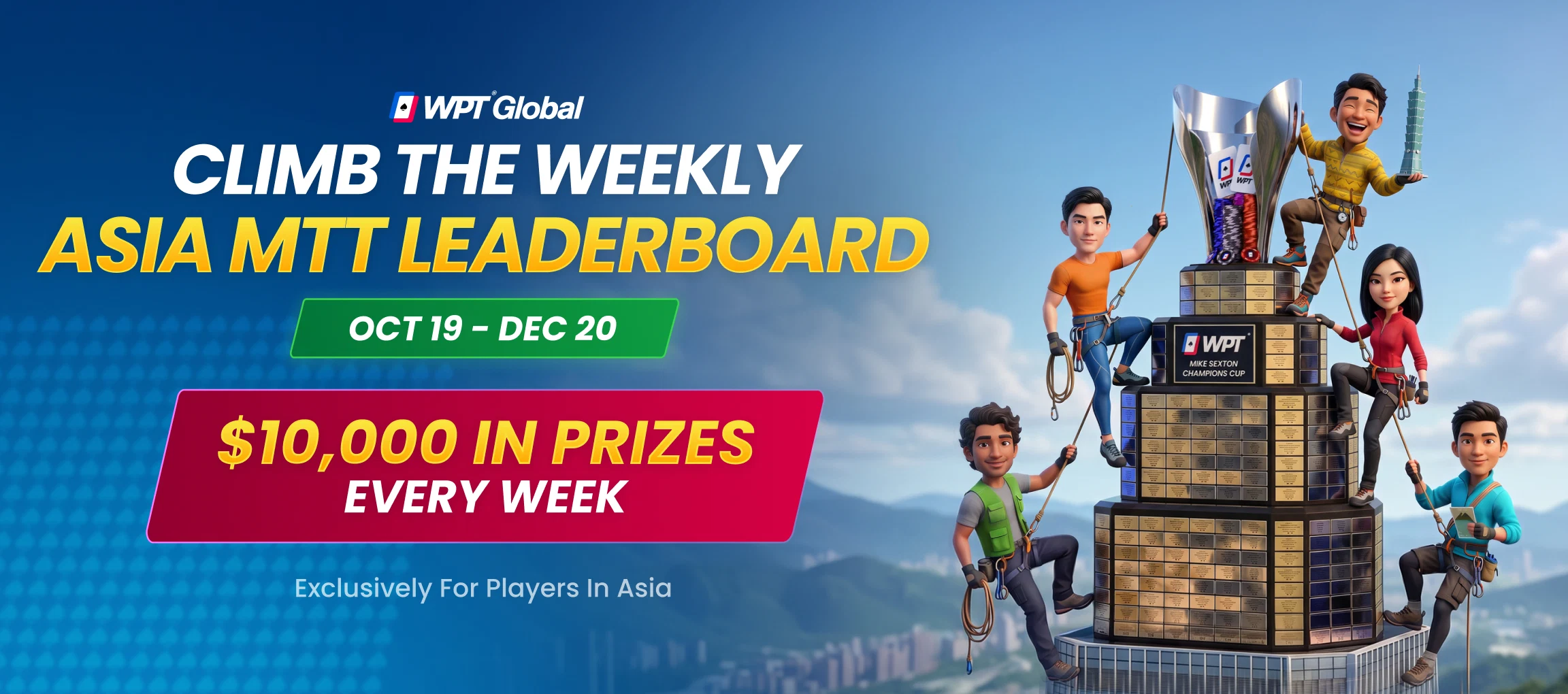 $10,000 Weekly Asia MTT Leaderboard