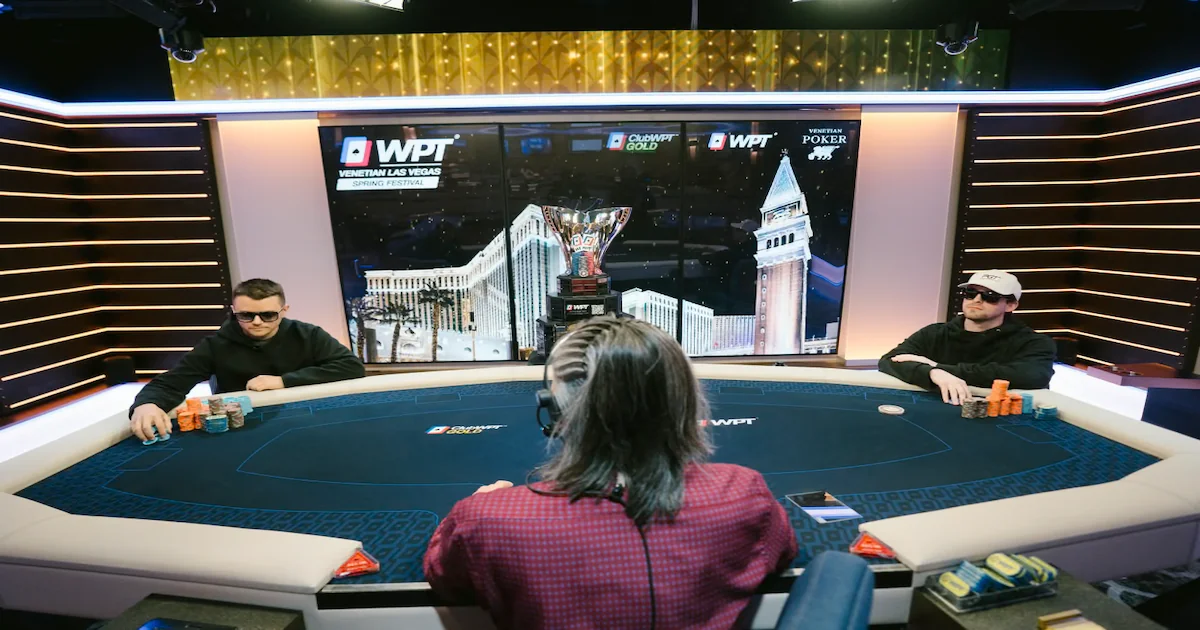 players sitting at the poker table at Venetian Las Vegas