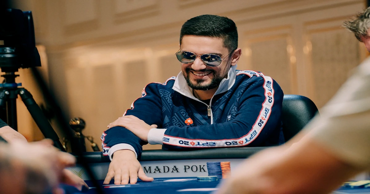 Ivelin Kolev smiling at the poker table.